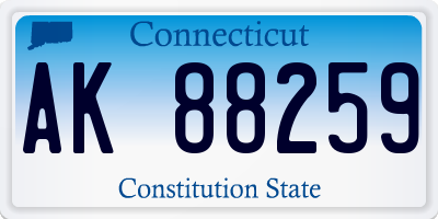 CT license plate AK88259