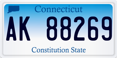CT license plate AK88269