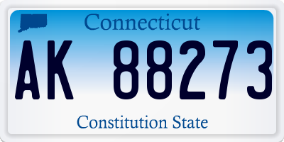CT license plate AK88273