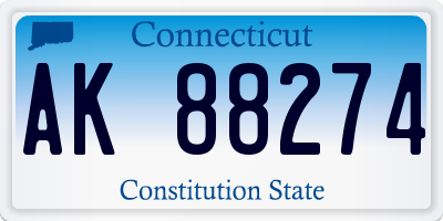 CT license plate AK88274