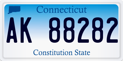 CT license plate AK88282