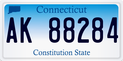 CT license plate AK88284