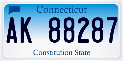 CT license plate AK88287