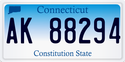 CT license plate AK88294