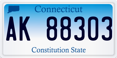CT license plate AK88303