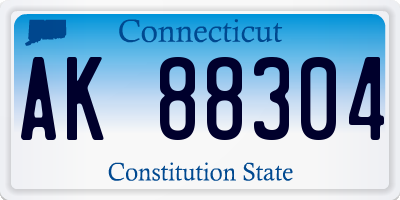 CT license plate AK88304