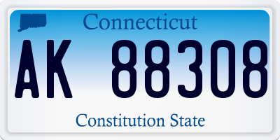 CT license plate AK88308