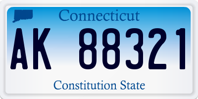CT license plate AK88321