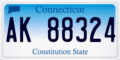 CT license plate AK88324