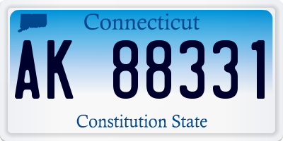 CT license plate AK88331
