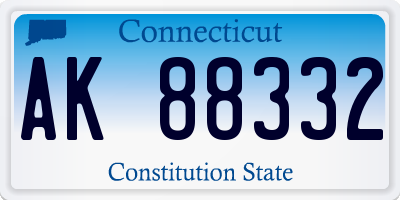 CT license plate AK88332