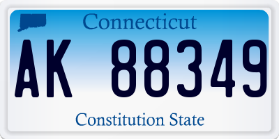 CT license plate AK88349