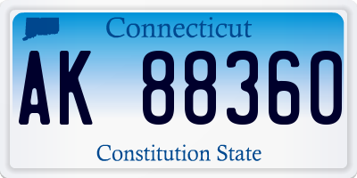 CT license plate AK88360