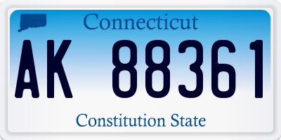 CT license plate AK88361