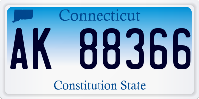 CT license plate AK88366