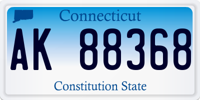 CT license plate AK88368