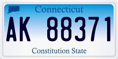 CT license plate AK88371