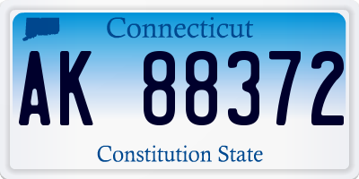 CT license plate AK88372