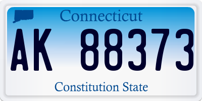 CT license plate AK88373