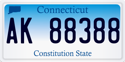 CT license plate AK88388
