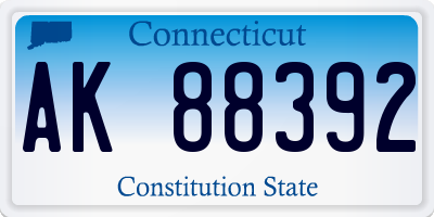 CT license plate AK88392