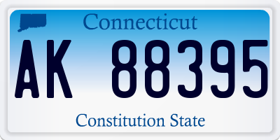CT license plate AK88395