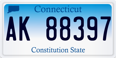CT license plate AK88397