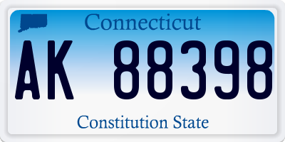 CT license plate AK88398