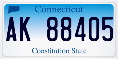 CT license plate AK88405