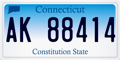 CT license plate AK88414