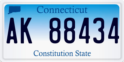 CT license plate AK88434