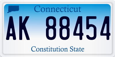 CT license plate AK88454