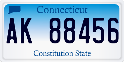 CT license plate AK88456