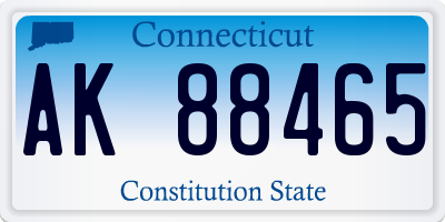 CT license plate AK88465