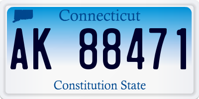 CT license plate AK88471
