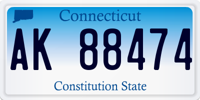 CT license plate AK88474