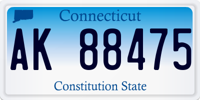 CT license plate AK88475