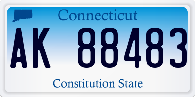 CT license plate AK88483