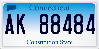 CT license plate AK88484