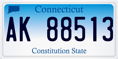 CT license plate AK88513
