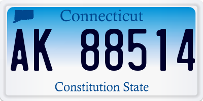 CT license plate AK88514