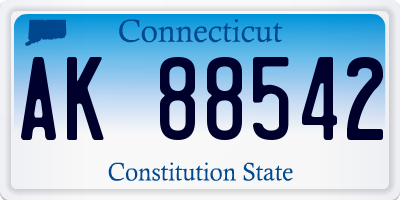 CT license plate AK88542