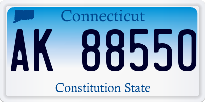 CT license plate AK88550