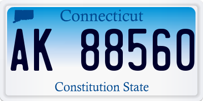CT license plate AK88560