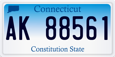 CT license plate AK88561