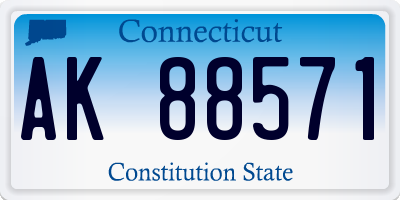 CT license plate AK88571