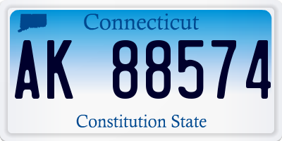 CT license plate AK88574