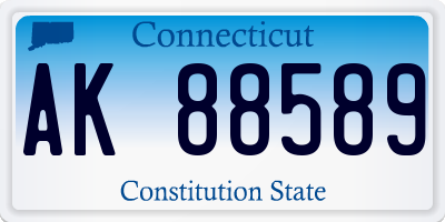 CT license plate AK88589