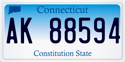 CT license plate AK88594