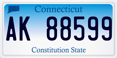 CT license plate AK88599
